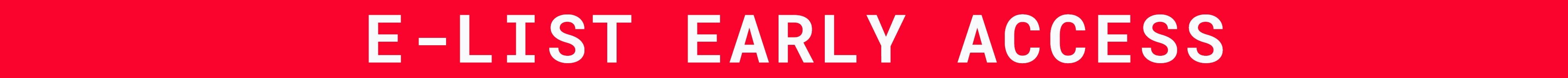 e-list early access